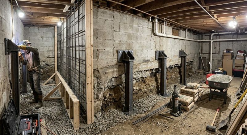 Basement Stabilization in Aitkin, MN