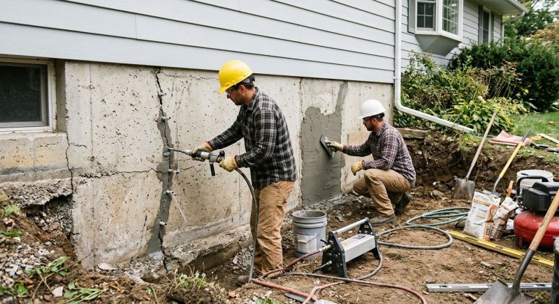Cracked Foundation Repair in Aitkin, MN