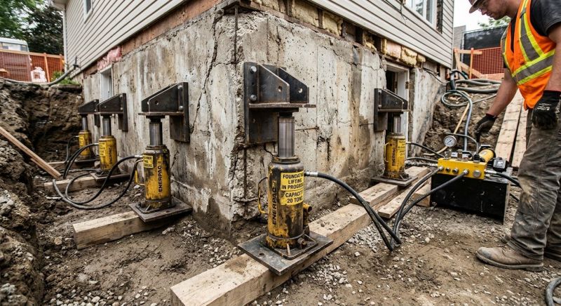 Foundation Jacking in Merrifield, MN