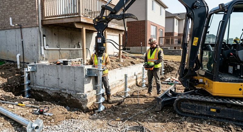 Helical Pile Installation in Aitkin, MN
