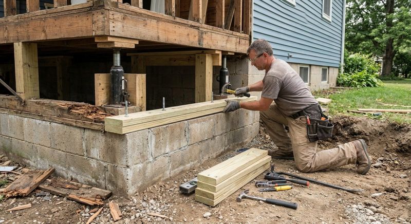 Sinking Foundation Repair in Brainerd, MN
